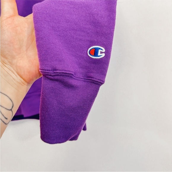 Champion Purple Powerblend Fleece Hoodie Women's S - Picture 3 of 10